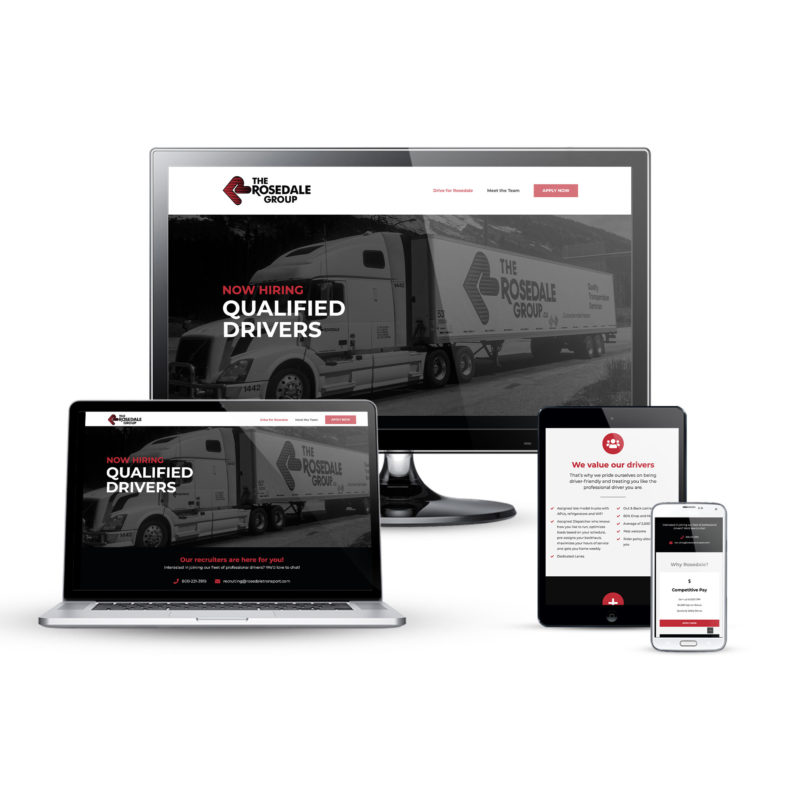 Website design for Rosedale Transport Inc.